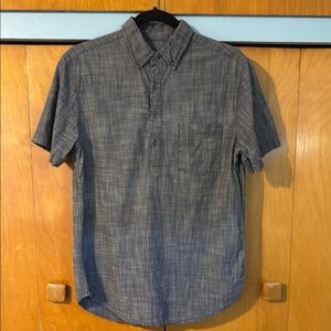 Men's Gray Short Sleeve 100% cotton Shirt